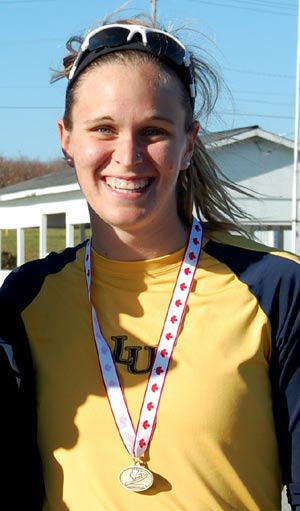 Rower Carling Zeeman (above) and basketball player Manny Pasquale were honoured earlier this week as the Laurentian Female and Male Athletes of the Year