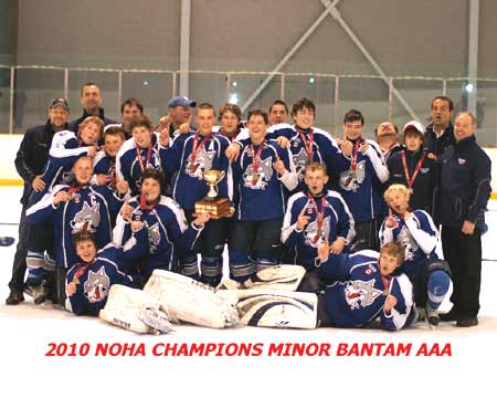 The Sudbury Minor Bantam AAA Wolves downed their long-time nemesis from Sault Ste Marie to capture the NOHA championship in five games 